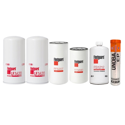 [KGAKIT-40] DETROIT OIL CHANGE KIT LF3620, FF5207, FF5690, FS1212, FREE GREASE