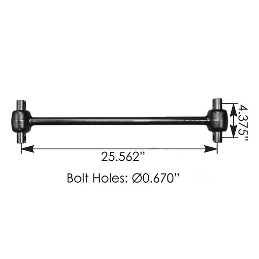 [YI-ZLQH-YNWB] Torque Rod 25.560in Peterbilt KGA-C656009 095.1107 TMR553 TR030020010, C656002