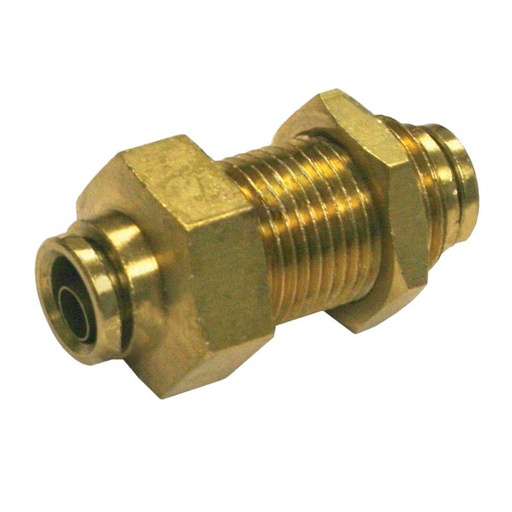 Brass PLC Bulkhead Union 3/8in 177.13B776 1874X6X6, 62PMTBH6, PL13776, 016860