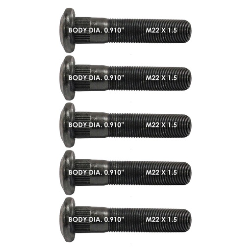 Wheel Stud 201.6040 E-10215, R0010215, 102188, WE10215 (Pack of 5)