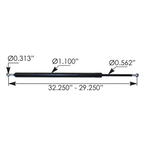 [4J-KUZZ-WEYG] Strut Hood Assist Paccar A99618 L716006, L716018