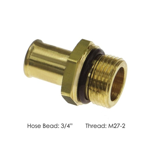[R8-WMKT-XGHX] Bead Fitting 3/4in Hose X M27x2.0 177.88112M27 V381089, V38-1089