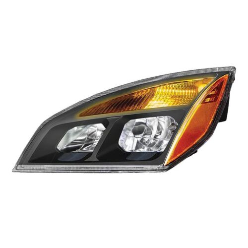 Headlight LH Black Freightliner P4 564.46001 A6601512002 A66-01512-002