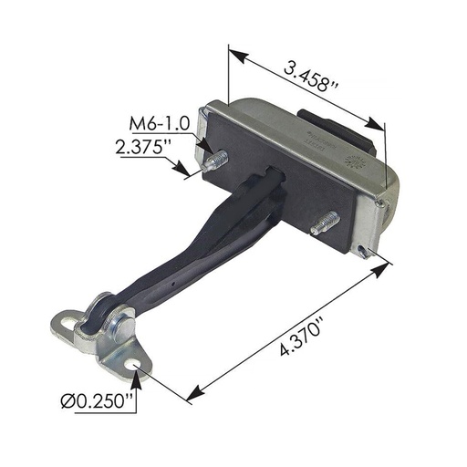 [ZC-MWZH-NSA6] Door Stop Check LH Kenworth KG33810 HLK2890L R831017, R831024