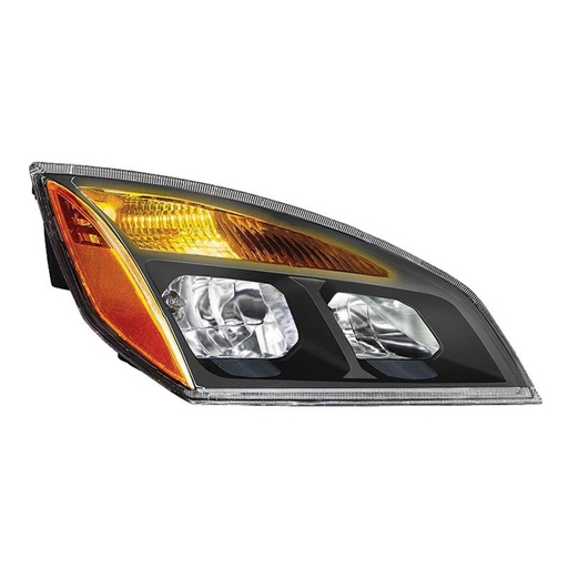 Headlight RH Black Freightliner P4 564.46002 A6601512003, A6601512005