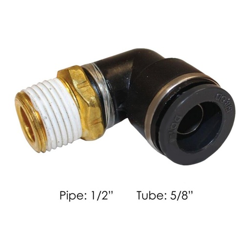 PLC Swivel Male Elbow 5/8 X 1/2in 177.116910D 369PTC108, QL136910D, 016281