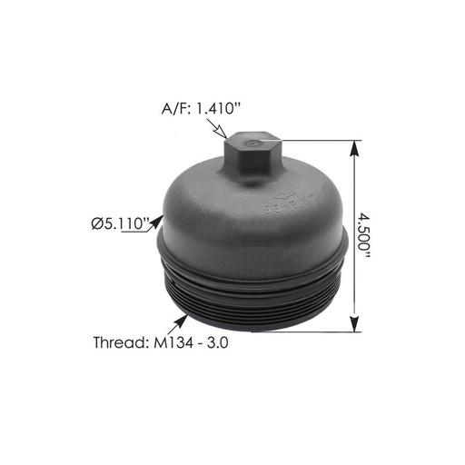 [5K-AO1K-5SET] Fuel Filter Cap and Seal Kit Freightliner 572.46508 A4730920508