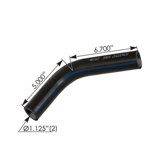 Radiator Coolant Recovery Shunt Hose LH 561.46163 0526163000