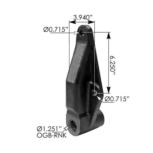 [6Q-FG7E-BHV7] Hanger Cast Peterbilt 501.578 M1819 0202311M001 02-02311M001