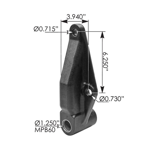 Hanger Aluminum Peterbilt M1811 0202311M001 02-02311M001
