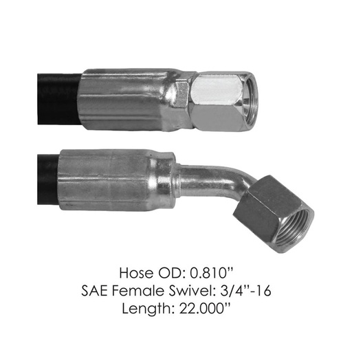 Power Steering Hose Freightliner 22in 561.46443 1414442022 14-14442-022