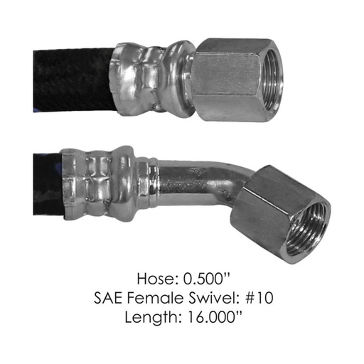 Discharge Hose SAE/JIC Swivel 16in FTL 177.101216 A1225763016 A12-25763-016