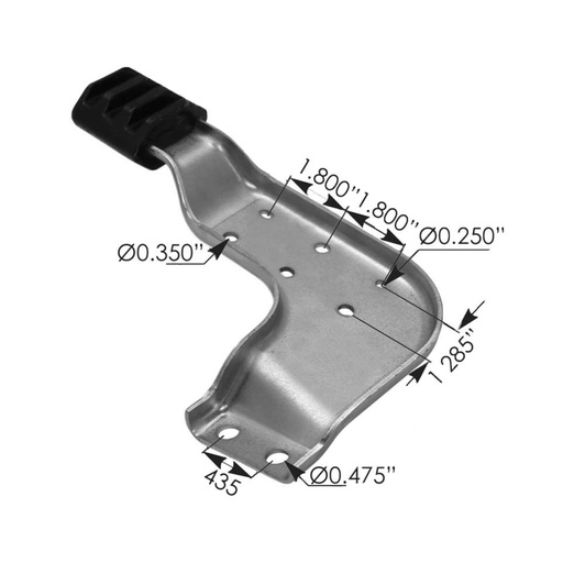 [UE-2QK1-L8LN] Hood Bracket LH Peterbilt MPB75131L L116131 L11-6131