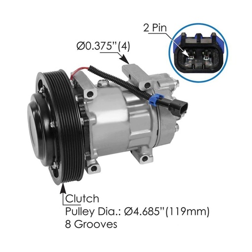 [CG-RMYK-YOM1] Air Conditioning Compressor 7H15 Type 830.31098 82768117