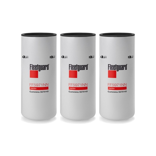 Fleetguard Fuel, Spin-On FF5971NN 5575143 Cummins Engine X15 14.9L (Pack of 3)