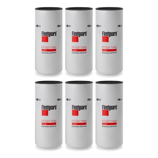 Fleetguard Fuel, Spin-On FF5971NN 5575143 Cummins Engine X15 14.9L (Pack of 6)