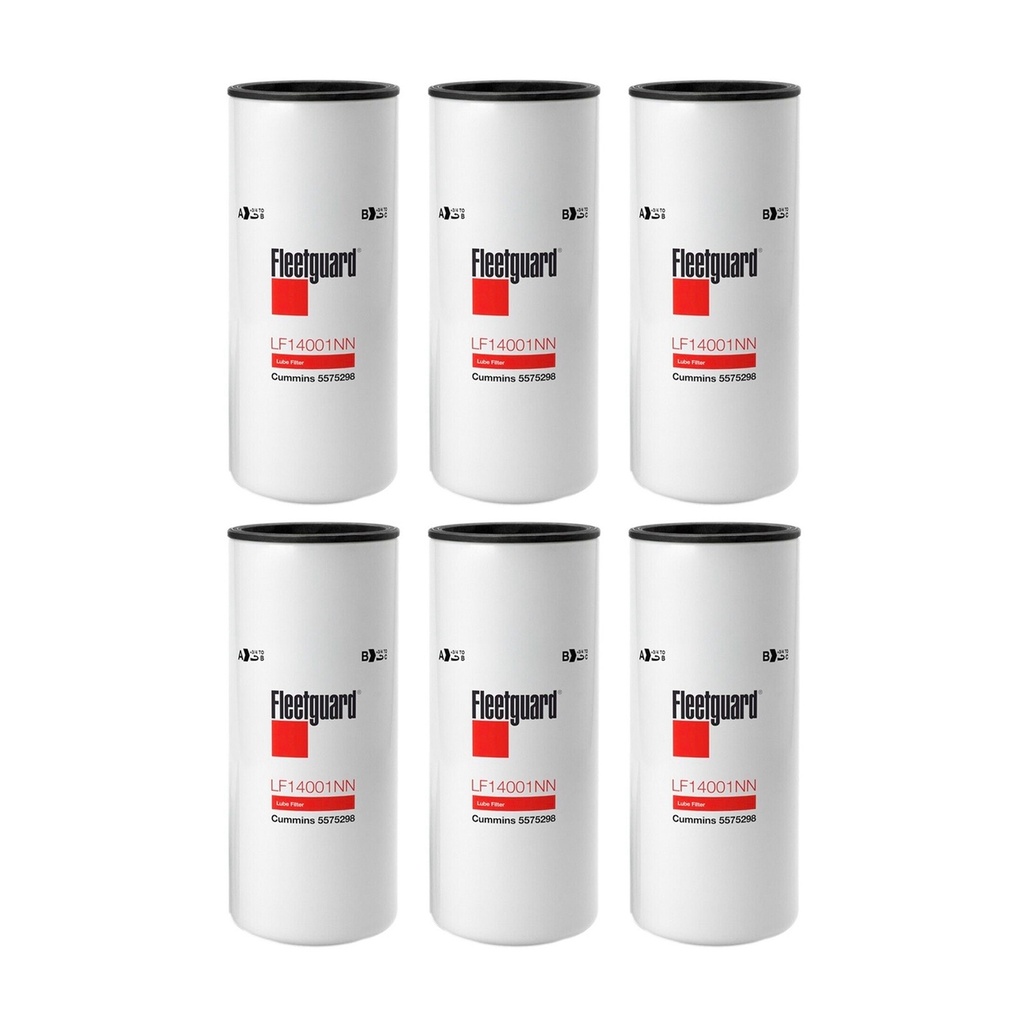 Fleetguard Lube Spin On LF14001NN Upgrade Of LF9080 LF14000NN Pack of 6 KAHGO Truck Parts