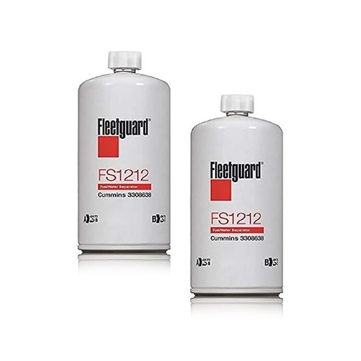 [XM-9HB2-A3BG] Fleetguard Fuel/Water Separator Spin-On Filter FS1212 (Pack of 2)