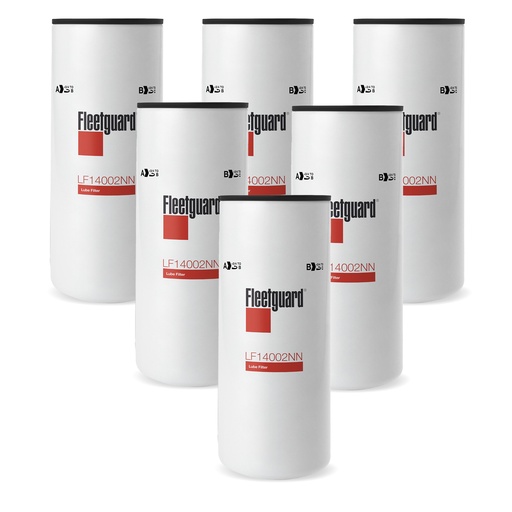 [3P-KX38-M7KB] Fleetguard Lube, Spin-On LF14002NN 1220856 5297157 22497303 (Pack of 6)