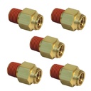 Brass PLC Male Connector 3/8 X 1/4in 177.13B686B, 1868X6, 68PMT64 (Pack of 5)