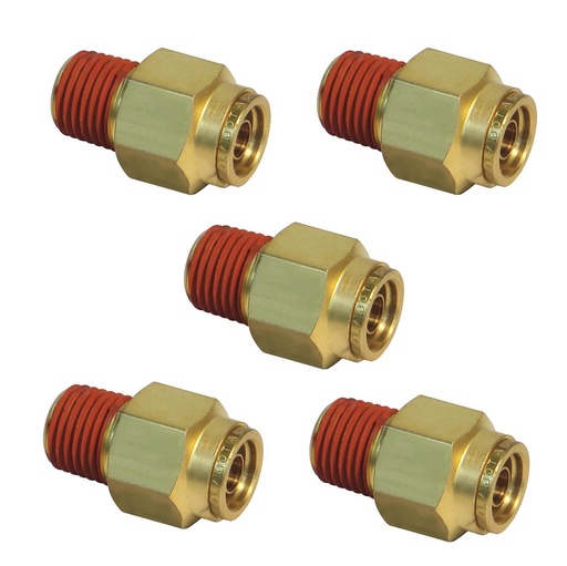 Brass PLC Male Connector 3/8 X 1/4in 177.13B686B, 1868X6, 68PMT64 (Pack of 5)