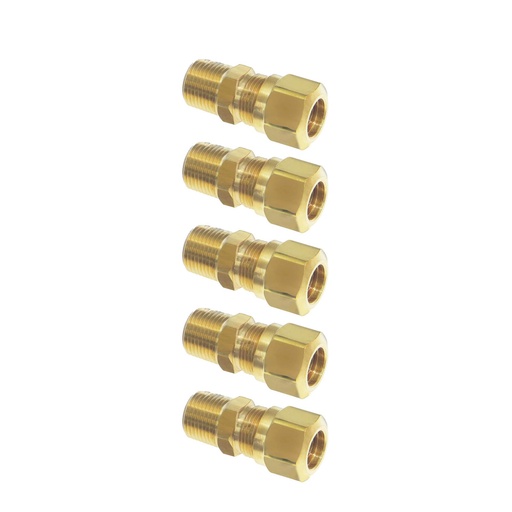 Male Connector DOT 1/2IN x 3/8NPT 177.14688C, 1468X8, VS68NTA86 (Pack of 5)