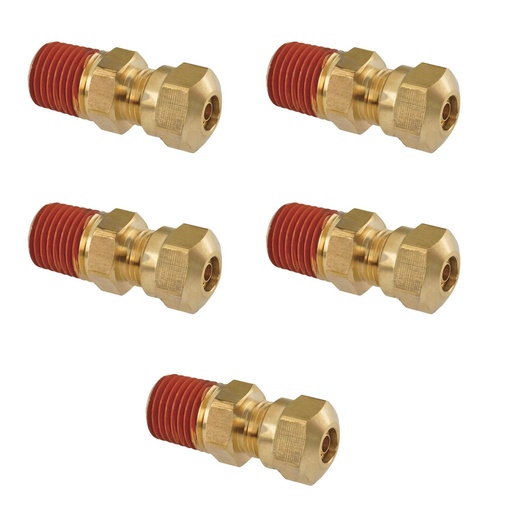 Male Connector DOT 1/4IN x 1/4NPT 177.14684B, 1468X4X4, VS68NTA44 (Pack of 5)