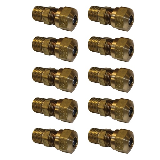 Male Connector DOT 1/4IN x 1/8NPT 177.14684A, 1468X4, VS68NTA42 (Pack of 10)